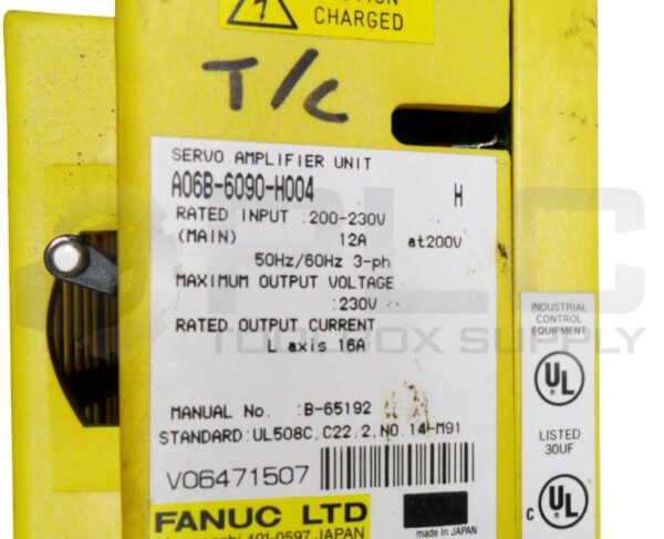 FANUC A06B-6090-H004 /H SERVO AMPLIFIER UNIT 200-230V 12A 5/60HZ - Image 6