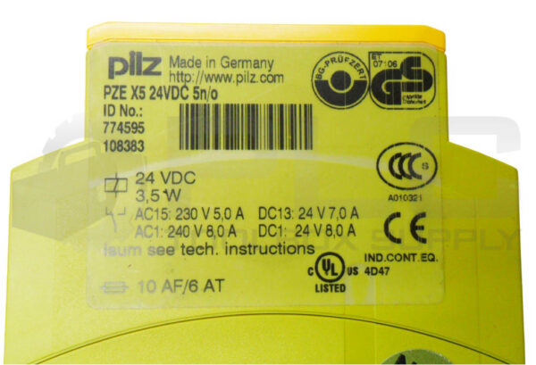 PILZ PZE X5 24VDC 5N/O SAFETY RELAY 24VDC 774595 - Image 5