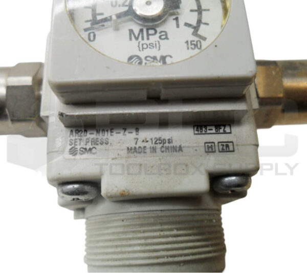 SMC AR20-N01E-Z-B PNEUMATIC PRESSURE REGULATOR 125PSI - Image 4