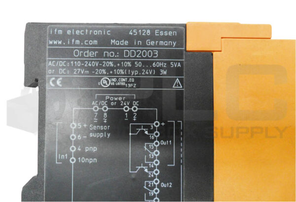 IFM ELECTRONIC DD2003 FREQUENCY/SPEED MONITOR 110-240V 50/60HZ FR-1 - Image 5