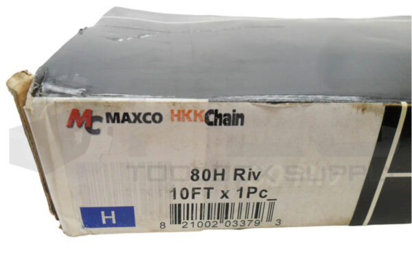 SEALED NEW MAXCO 80H RIV ROLLER CHAIN 10' - Image 3