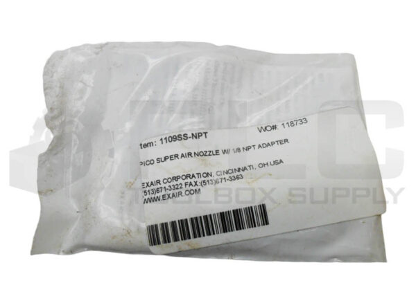 SEALED NEW EXAIR 1109SS-NPT SUPER AIR NOZZLE 1/8"NT