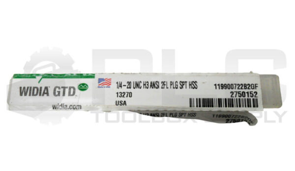 LOT OF 4 NEW WIDIA 1/4-20 UNC H3 ANSI 2FL PLG SPT HSS SPIRAL POINT TAP 13270 - Image 5