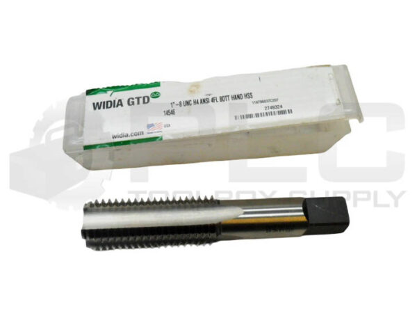 NEW WIDIA 1"- 8UNC H4 ANSI 4FL BOTT HAND HSS STRAIGHT FLUTE HAND TAP 14546