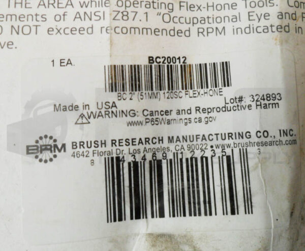SEALED NEW BRM BC20012 FLEX-HONE BRUSH 2" - Image 3
