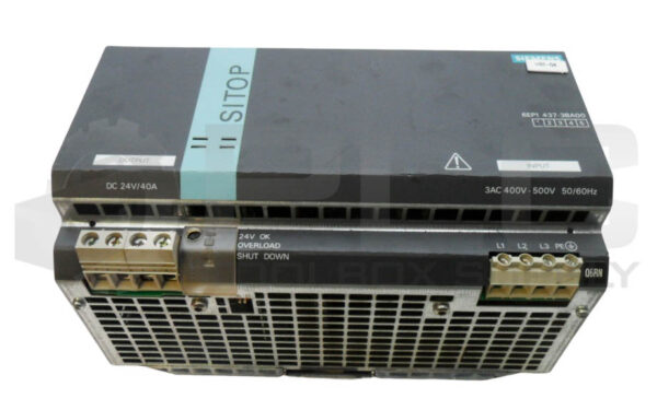 SIEMENS 6EP1437-3BA00 SITOP POWER 40 400-500V 2.6A 50/60HZ