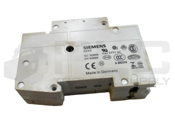 LOT OF 3 SIEMENS 5SX21 B16 CIRCUIT BREAKER 230-400V W/ 5SX9100 HS CONTACT BLOCK - Image 3