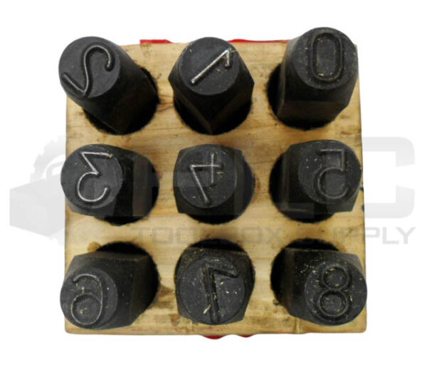 SET OF 9 TRITA 3163243 NUMBER STAMPS SET 12MM 0-8 - Image 2