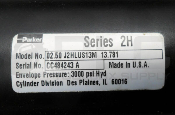 NEW PARKER 02.50 J2HLUS13M 13.781 HYDRAULIC CYLINDER 3000PSI SERIES 2H - Image 5