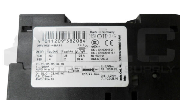 SIEMENS 3RV1021-4BA15 CIRCUIT BREAKER 14-20A - Image 5