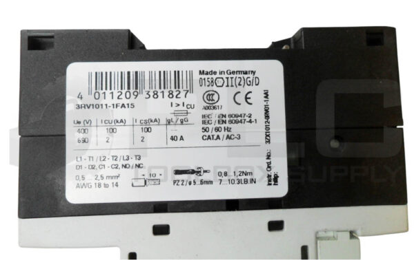 SIEMENS 3RV1011-1FA15 CIRCUIT BREAKER 3.5-5A - Image 5