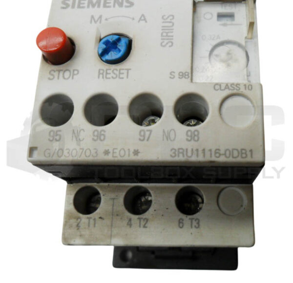 SIEMENS 3RU1116-0DB1 OVERLOAD RELAY 0.22-0.32A 3ZX1012-0RU11-1AA1 - Image 6