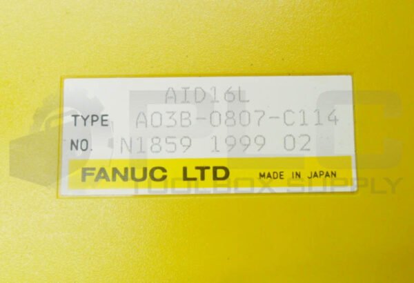 FANUC A03B-0807-C114 I/O MODULE AID16L - Image 4