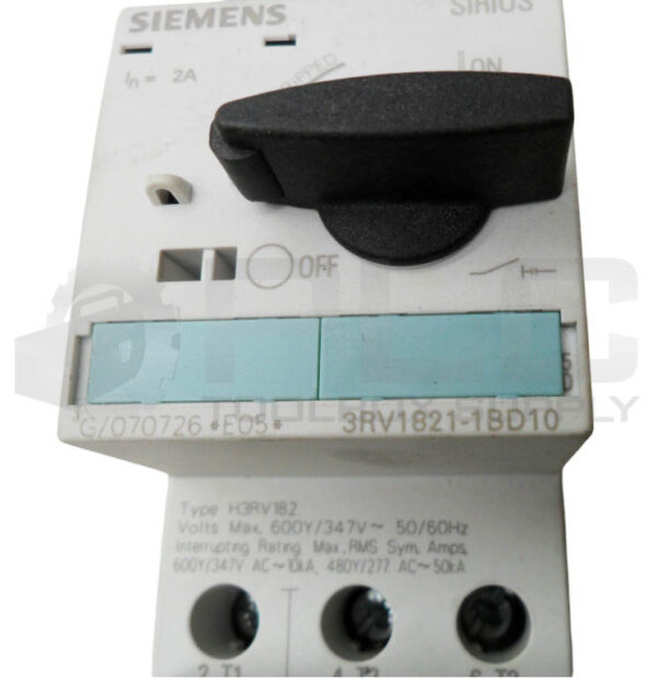 SIEMENS 3RV1821-1BD10 CIRCUIT BREAKER 600V 50/60HZ 2A - Image 5