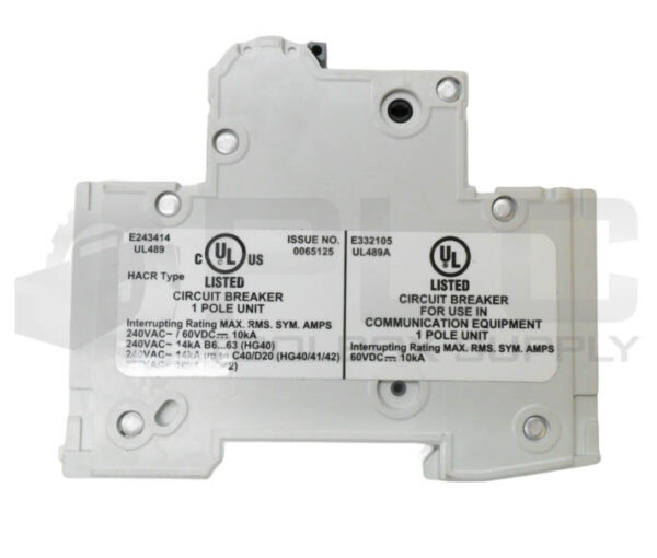 SIEMENS 5SJ4150-7HG40 CIRCUIT BREAKER 50A 1 POLE 50/60HZ 230V - Image 4