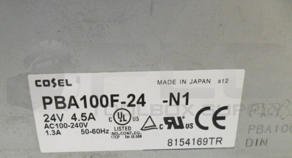 COSEL PBA100F-24-N1 POWER SUPPLY 24V 4.5A 100-240VAC 50/60HZ - Image 5