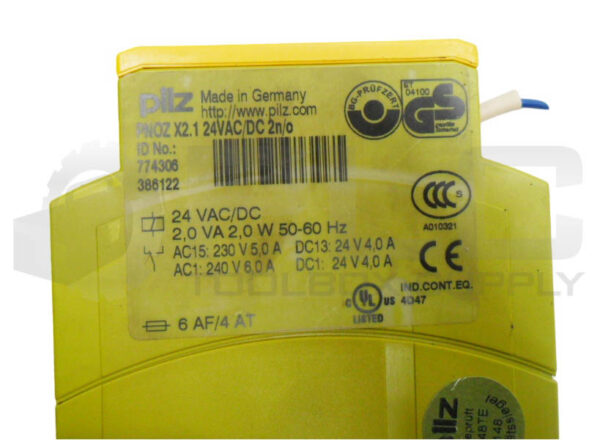 PILZ PNOZ X2.1 24VAC/DC 2N/O SAFETY RELAY 24V AC/DC 50/60HZ 5.0A 774306 385734 - Image 5