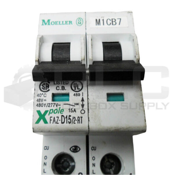 MOELLER FAZ-D15/2-RT CIRCUIT BREAKER 2 POLE 15A 480V 50/60HZ - Image 4
