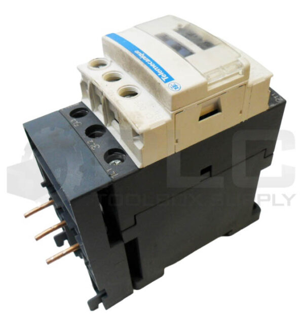 TELEMECANIQUE LC1D096BL CONTACTOR W/ LAD4TBDL SUPPRESSOR BLOCK W/ GV2M/GV2P - Image 4