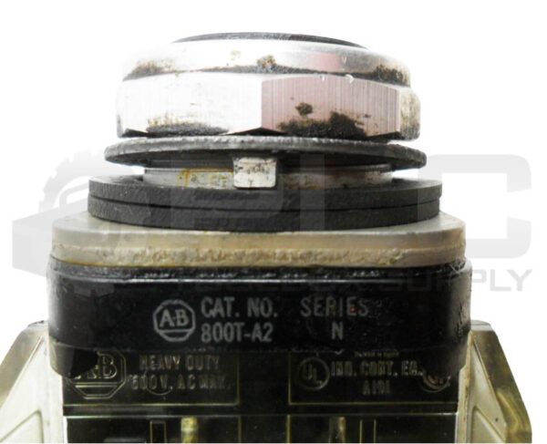 LOT OF 4 ALLEN BRADLEY 800T-A2 /N PUSH BUTTON BLACK W/ 800T-XD1 /C CONTACT BLOCK - Image 6