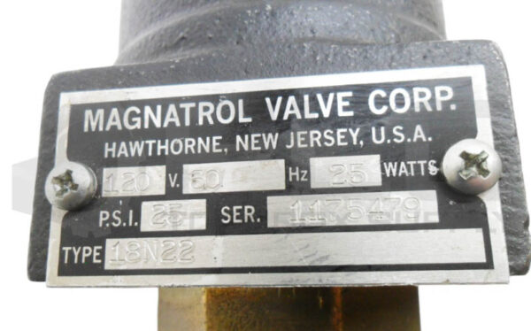 NEW MAGNATROL 18N22 SOLENOID VALVE 120V 60HZ 25W 25PSI - Image 4