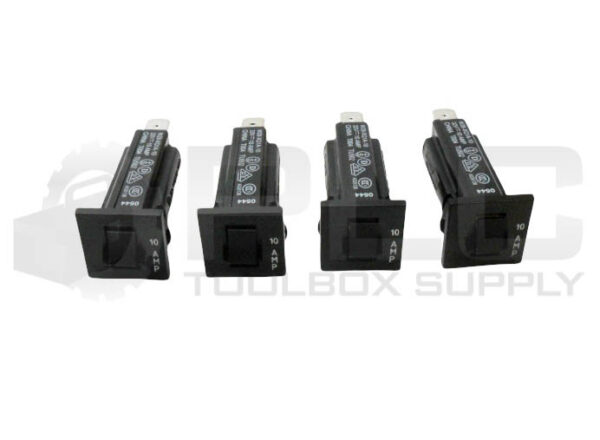 LOT OF 4 NEW TYCO ELECTRONICS W28-XQ1A-10 CIRCUIT BREAKER 32V 10A