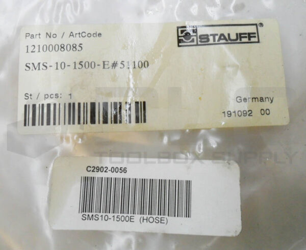 SEALED  NEW STAUFF 1210008085 HOSE SMS-10-1500-E #51100 - Image 3