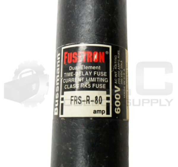 LOT OF 2 BUSSMANN FRS-R-80 DUAL ELEMENT FUSE 80A 600VAC - Image 4
