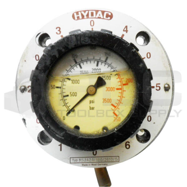 HYDAC MS2A2.0/180/2610/5 PRESSURE GAUGE 0-3500PSI - Image 2
