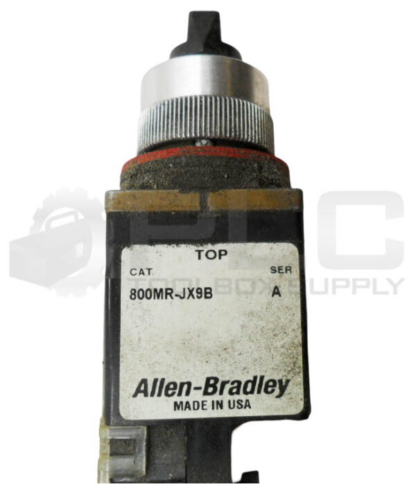 LOT OF 2 ALLEN BRADLEY 800MR-JX9B /A SELECTOR SWITCH W/ 800-XAK /A CONTACT BLOCK - Image 6