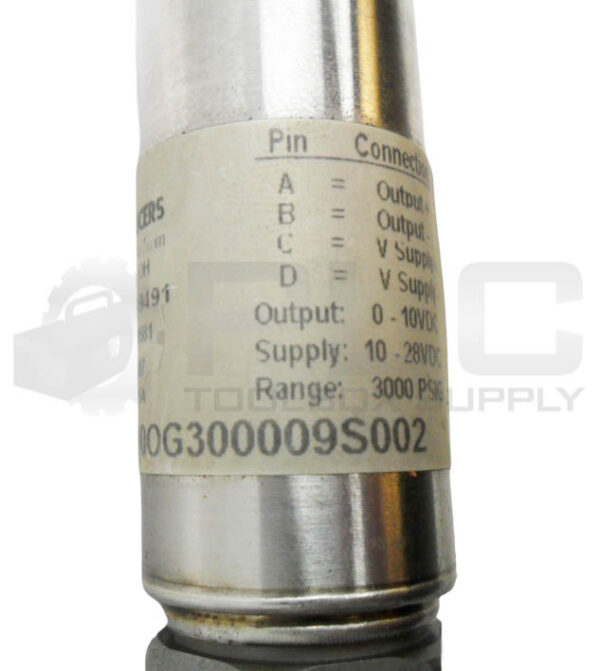 TRANSDUCERS DIRECT TDA10OG300009S002 PRESSURE TRANSDUCER10-28VDC 3000PSIG - Image 6