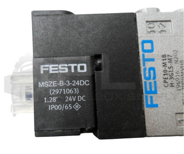NEW FESTO CPE10-M1BH-3GLS-M7 SOLENOID VALVE W/ MSZE-B-3-24DC COIL 24VDC 196916 - Image 5