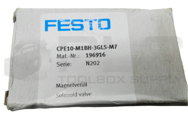 NEW FESTO CPE10-M1BH-3GLS-M7 SOLENOID VALVE W/ MSZE-B-3-24DC COIL 24VDC 196916 - Image 7