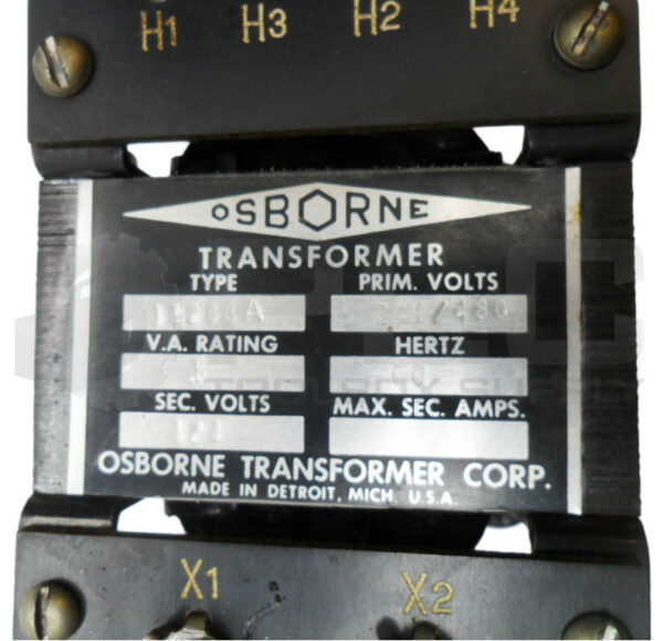 OSBORNE 11203A TRANSFORMER 240-480V 60HZ - Image 5