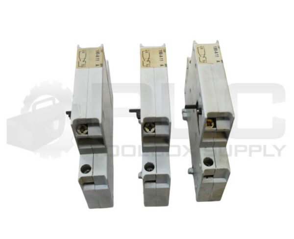 LOT OF 3 ALLEN BRADLEY 190-A11 /A AUXILIARY CONTACT 6A 600VAC