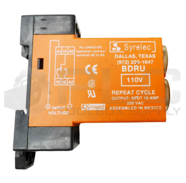 SYRELEC BDRU TIMING RELAY 110V 10A - Image 4