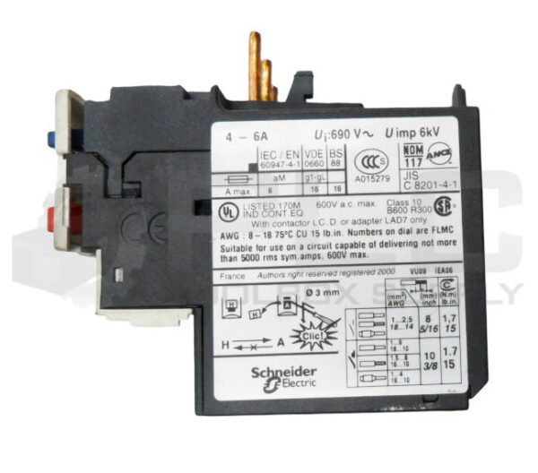 LOT OF 2 TELEMECANIQUE LRD 10 OVERLOAD RELAY 1.6-2.5A 600VAC - Image 5