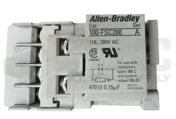 LOT OF 2 ALLEN BRADLEY 700-CF400* /A CONTACTOR W/ 100-FSC280 /A SURGE SUPPRESSOR - Image 6