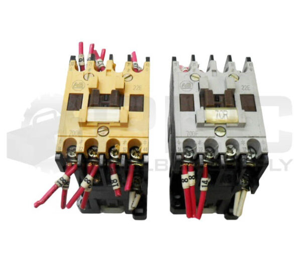 LOT OF 2 ALLEN BRADLEY 700-F220A1 /B CONTACTOR 10A 600VAC W/ HA473 COIL 110-120V