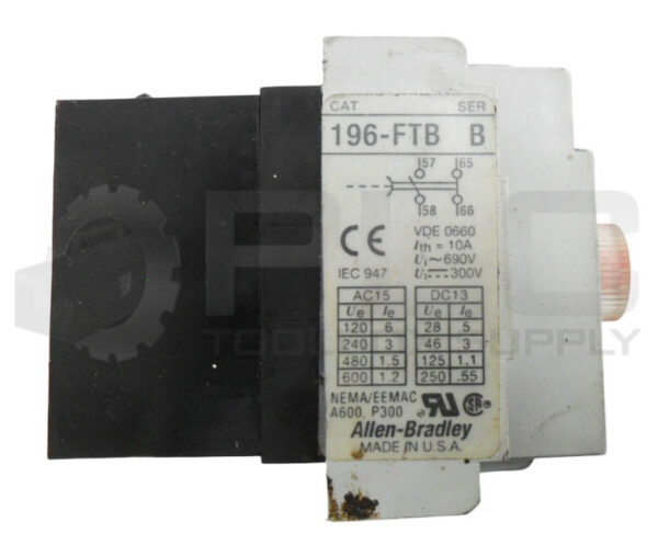 LOT OF 2 ALLEN BRADLEY 196-FTB /B PNEUMATIC TIMER 10A 300V - Image 6