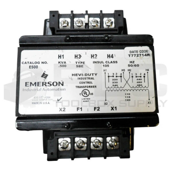 EMERSON E500 INDUSTRIAL CONTROL TRANSFORMER TYPE SBE 50/60HZ480V - Image 2