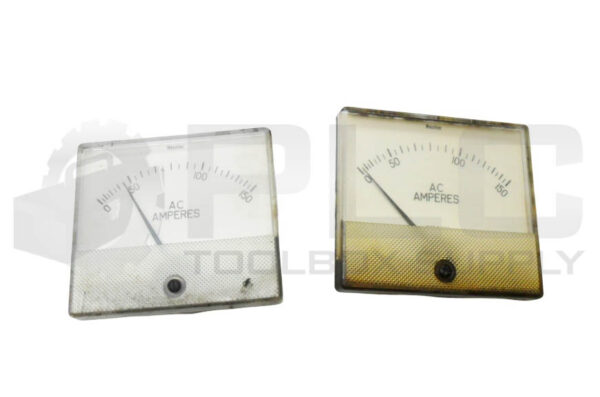 LOT OF 2 WESCHLER 644B639A16 PANEL METER 0-150 AC AMPERES GA-372