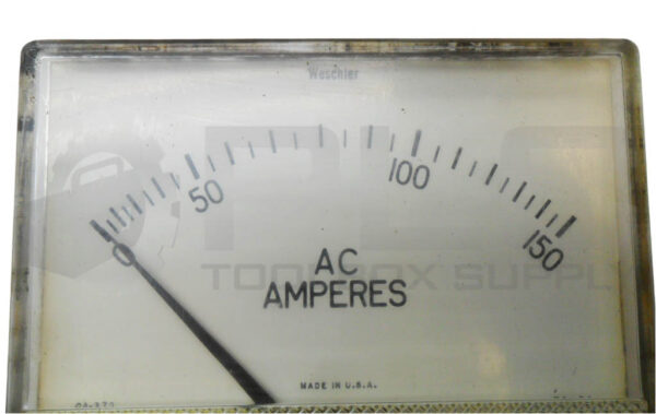 LOT OF 2 WESCHLER 644B639A16 PANEL METER 0-150 AC AMPERES GA-372 - Image 3