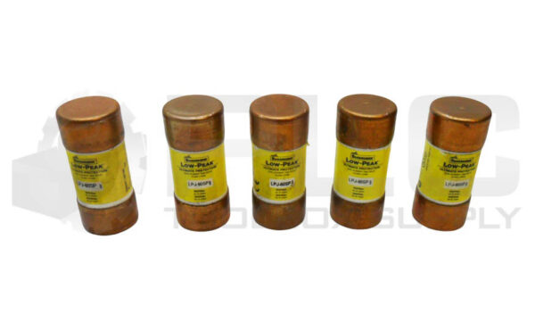 LOT OF 5 BUSSMANN LPJ-60SP LOW PEAK FUSE 60A 600VAC 300VDC