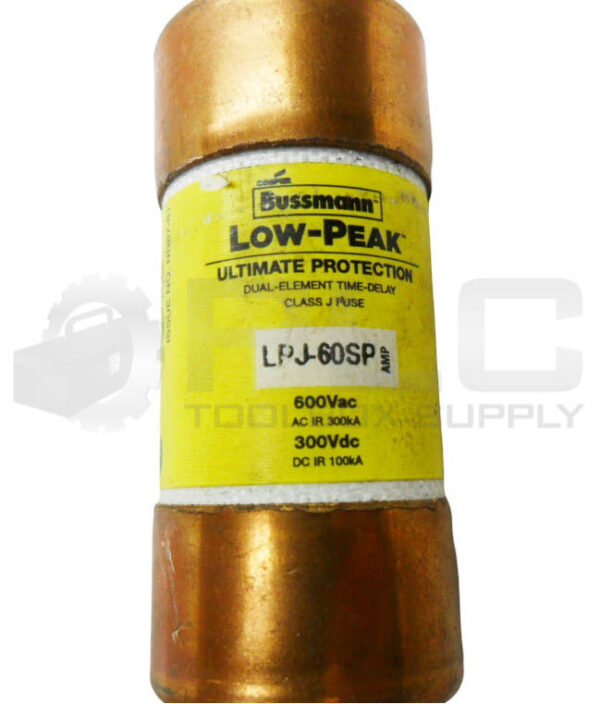 LOT OF 5 BUSSMANN LPJ-60SP LOW PEAK FUSE 60A 600VAC 300VDC - Image 4