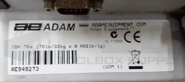 ADAM EQUIPMENT GBK 70A BENCH CHECK WEIGHING SCALE 70LB/32KG CAPACITY *READ - Image 5