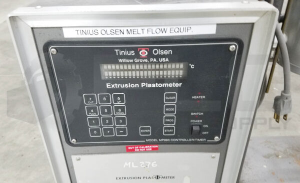 TINIUS OLSEN MP993 EXTRUSION PLASTOMETER - Image 2