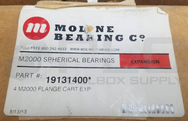 NEW MOLINE 19131400 FLANGE CART EXPANSION M2000 SPHERICAL BEARING, 4" ID 11" OD - Image 5