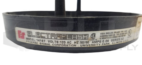 FEDERAL SIGNAL 141ST ELECTRAFLASH STROBE LIGHT 120AC AMBER - Image 4