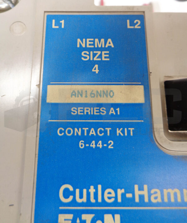 CUTLER HAMMER AN16NN0 SER A1 MOTOR STARTER 1891-1 110/120V 50/60HZ C320KGS41 - Image 7